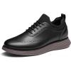 Bruno Marc Men’s MaxFlex Dress Sneakers Oxfords Casual Wingtip Brogue Shoes(Black/Coffee)