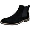 Bruno Marc Men’s Suede Leather Chelsea Ankle Boots(Black)