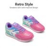 DREAM PAIRS Girls Sneakers Lace-up Tennis Running Casual Footwear LilLegends Lightweight Classic Walking Shoes for Little/Big Kid(Hot Pink/Green)