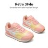 DREAM PAIRS Girls Sneakers Lace-up Tennis Running Casual Footwear LilLegends Lightweight Classic Walking Shoes for Little/Big Kid(Pink)