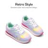 DREAM PAIRS Girls Sneakers Lace-up Tennis Running Casual Footwear LilLegends Lightweight Classic Walking Shoes for Little/Big Kid(Rainbow/Purple)