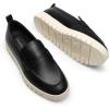 DREAM PAIRS Women’s Arch Support Slip On Loafers(Black-pu)