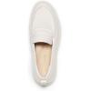 DREAM PAIRS Women’s Arch Support Slip On Loafers(White-pu)