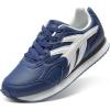 DREAM PAIRS Girls Sneakers Lace-up Tennis Running Casual Footwear LilLegends Lightweight Classic Walking Shoes for Little/Big Kid(Navy)