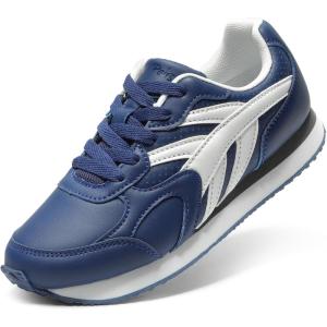 DREAM PAIRS Girls Sneakers Lace-up Tennis Running Casual Footwear LilLegends Lightweight Classic Walking Shoes for Little/Big Kid(Navy)