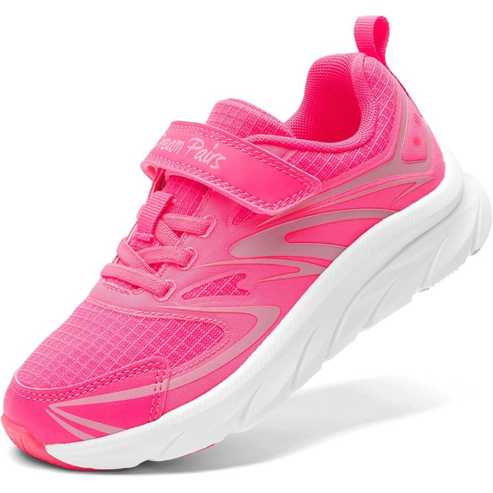 image:imageDREAM PAIRS Boys Girls Shoes Kids Tennis Athletic Running Gym School Sneakers for Little Big KidHot Pink