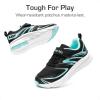 DREAM PAIRS Boys Girls Shoes Kids Tennis Athletic Running Gym School Sneakers for Little Big Kid(Black/Blue)