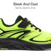 DREAM PAIRS Boys Girls Shoes Kids Tennis Athletic Running Gym School Sneakers for Little Big Kid(Neon Green/Black)