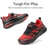 DREAM PAIRS Boys Girls Shoes Kids Tennis Athletic Running Gym School Sneakers for Little Big Kid(Red/Black)