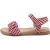 DREAM PAIRS Girls Sandals Open-Toe Princess Dress Flat Sandals Summer Shoes(Toddler/Little Kid)(Red)