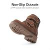 DREAM PAIRS Kids Ankle Boots Boys Girls Fashion Booties with Hook and Loop (Toddler/Little Kid)(Brown)