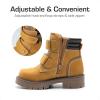 DREAM PAIRS Kids Ankle Boots Boys Girls Fashion Booties with Hook and Loop (Toddler/Little Kid)(Camel)