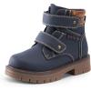 DREAM PAIRS Kids Ankle Boots Boys Girls Fashion Booties with Hook and Loop (Toddler/Little Kid)(Navy)