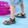 DREAM PAIRS Boys Girls Sandals Kids Adventurous Light-Weight Adjustable Straps Summer Water Shoes (Toddler/Little Kid/Big Kid)(Black/Blue)
