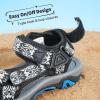 DREAM PAIRS Boys Girls Sandals Kids Adventurous Light-Weight Adjustable Straps Summer Water Shoes (Toddler/Little Kid/Big Kid)(Black/Blue)