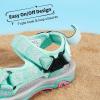 DREAM PAIRS Boys Girls Sandals Kids Adventurous Light-Weight Adjustable Straps Summer Water Shoes (Toddler/Little Kid/Big Kid)(Mint/Pink)