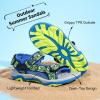 DREAM PAIRS Boys Girls Sandals Kids Adventurous Light-Weight Adjustable Straps Summer Water Shoes (Toddler/Little Kid/Big Kid)(Royal/Neon/Green)