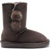 DREAM PAIRS Girls Boots Kids Boys Winter Snow Mid Calf Boots Faux Fur Lined FuzzyChic Kid’s Lolly for Little Kid/Big Kid(Brown)