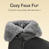 DREAM PAIRS Girls Boots Kids Boys Winter Snow Mid Calf Boots Faux Fur Lined FuzzyChic Kid’s Lolly for Little Kid/Big Kid(Grey)