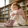 DREAM PAIRS Girls Boots Kids Boys Winter Snow Mid Calf Boots Faux Fur Lined FuzzyChic Kid’s Lolly for Little Kid/Big Kid(Light Pink)