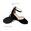 DREAM PAIRS Girls Dress Shoes Closed Toe High Heels Ankle Strap Toddler Little Big Kid Wedding Flower Party Pump(All Black)