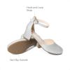 DREAM PAIRS Girls Dress Shoes Closed Toe High Heels Ankle Strap Toddler Little Big Kid Wedding Flower Party Pump(All Silver)
