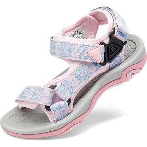 DREAM PAIRS Boys Girls Sandals Kids Adventurous Light-Weight Adjustable Straps Summer Water Shoes (Toddler/Little Kid/Big Kid)(Pink)