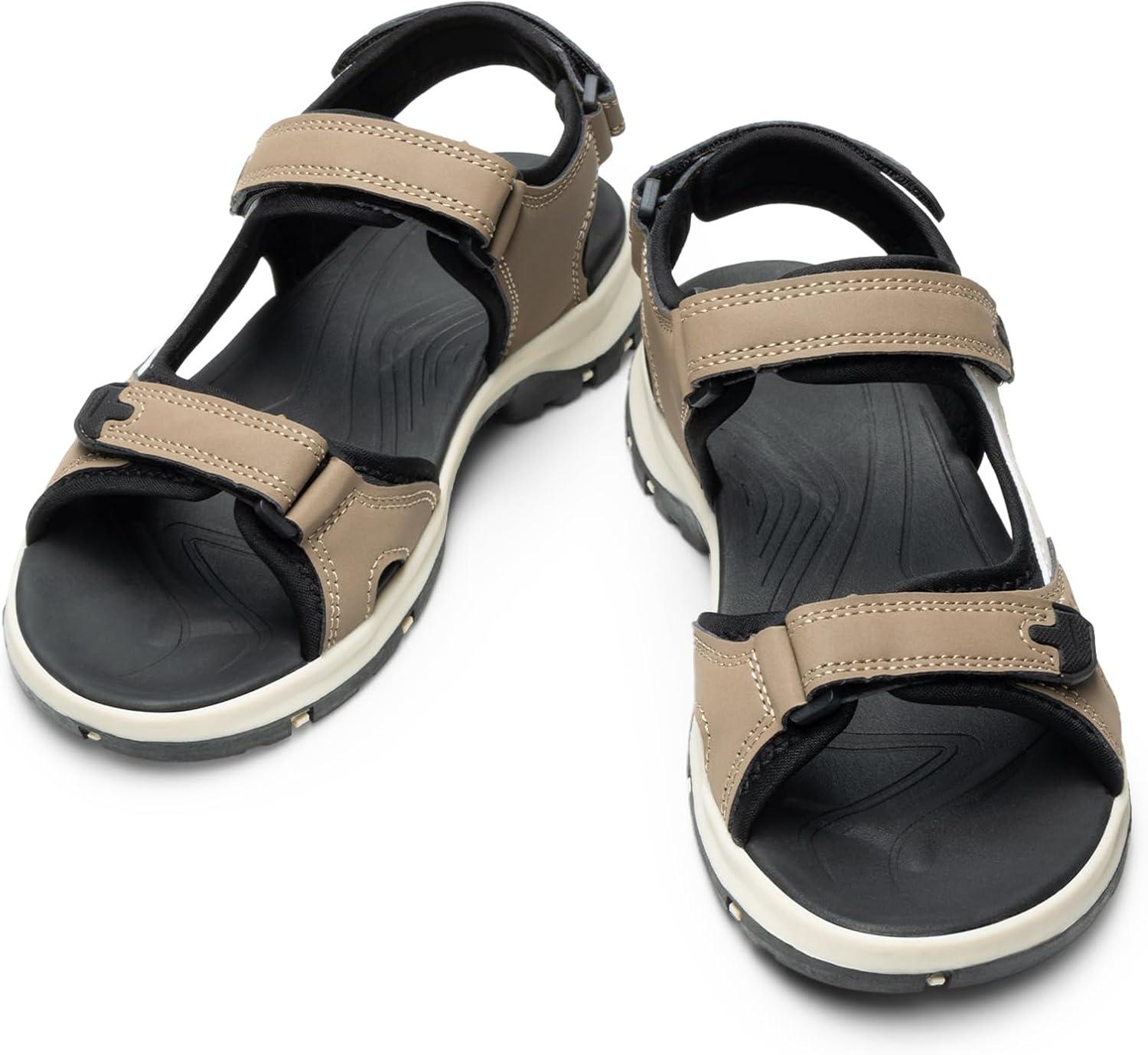 image:imageDREAM PAIRS Womens Walking Sport Athletic Sandals Comfort Open Toe Casual Outdoor Hiking Summer ShoesBeigeGrey