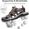 DREAM PAIRS Men’s Sandals Hiking Water Sport Athletic Beach Outdoor Comfortable Casual Closed Toe Summer Sandal Shoes(Brown)