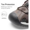 DREAM PAIRS Men’s Sandals Hiking Water Sport Athletic Beach Outdoor Comfortable Casual Closed Toe Summer Sandal Shoes(Brown)