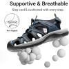 DREAM PAIRS Men’s Sandals Hiking Water Sport Athletic Beach Outdoor Comfortable Casual Closed Toe Summer Sandal Shoes(Dark Blue)