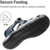 DREAM PAIRS Men’s Sandals Hiking Water Sport Athletic Beach Outdoor Comfortable Casual Closed Toe Summer Sandal Shoes(Dark Blue)