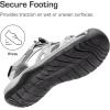 DREAM PAIRS Men’s Sandals Hiking Water Sport Athletic Beach Outdoor Comfortable Casual Closed Toe Summer Sandal Shoes(Light Grey)