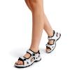 DREAM PAIRS Women’s Walking Sport Athletic Sandals Comfort Open Toe Casual Outdoor Hiking Summer Shoes(White/Beige)