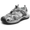 DREAM PAIRS Men’s Sandals Hiking Water Sport Athletic Beach Outdoor Comfortable Casual Closed Toe Summer Sandal Shoes(Light Grey)