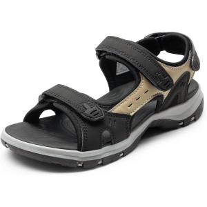 DREAM PAIRS Women’s Walking Sport Athletic Sandals Comfort Open Toe Casual Outdoor Hiking Summer Shoes(Beige/Black)