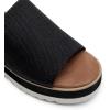DREAM PAIRS Platform Sandals Women Slip-on Espadrille Bohemia Wedge Sandals, Comfort Dressy Summer Open Toe Canvas Slides for Women’s Outdoor and Beach(Black)