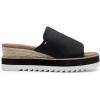 DREAM PAIRS Platform Sandals Women Slip-on Espadrille Bohemia Wedge Sandals, Comfort Dressy Summer Open Toe Canvas Slides for Women’s Outdoor and Beach(Black)