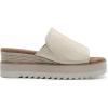 DREAM PAIRS Platform Sandals Women Slip-on Espadrille Bohemia Wedge Sandals, Comfort Dressy Summer Open Toe Canvas Slides for Women’s Outdoor and Beach(Natural-canvas)