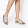 DREAM PAIRS Platform Sandals Women Slip-on Espadrille Bohemia Wedge Sandals, Comfort Dressy Summer Open Toe Canvas Slides for Women’s Outdoor and Beach(Natural-canvas)