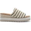 DREAM PAIRS Platform Sandals Women Slip-on Espadrille Bohemia Wedge Sandals, Comfort Dressy Summer Open Toe Canvas Slides for Women’s Outdoor and Beach(Natural-fabric)