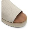DREAM PAIRS Platform Sandals Women Slip-on Espadrille Bohemia Wedge Sandals, Comfort Dressy Summer Open Toe Canvas Slides for Women’s Outdoor and Beach(Natural-canvas)