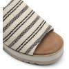 DREAM PAIRS Platform Sandals Women Slip-on Espadrille Bohemia Wedge Sandals, Comfort Dressy Summer Open Toe Canvas Slides for Women’s Outdoor and Beach(Natural-fabric)