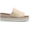 DREAM PAIRS Platform Sandals Women Slip-on Espadrille Bohemia Wedge Sandals, Comfort Dressy Summer Open Toe Canvas Slides for Women’s Outdoor and Beach(Nude)