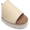 DREAM PAIRS Platform Sandals Women Slip-on Espadrille Bohemia Wedge Sandals, Comfort Dressy Summer Open Toe Canvas Slides for Women’s Outdoor and Beach(Nude)