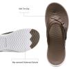 DREAM PAIRS Women’s Arch Support Flip Flops Comfortable Thong Sandals(Brown)