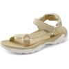DREAM PAIRS Hiking Sandals Women, Comfortable Walking Sandals With Adjustable Hook And Loop Strap, Quick-Drying Sports Summer Beach Outdoor Light Weight Water Shoes(Beige)