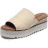 DREAM PAIRS Platform Sandals Women Slip-on Espadrille Bohemia Wedge Sandals, Comfort Dressy Summer Open Toe Canvas Slides for Women’s Outdoor and Beach(Nude)