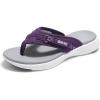 DREAM PAIRS Women’s Arch Support Flip Flops Comfortable Thong Sandals(Purple)