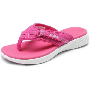 DREAM PAIRS Women’s Arch Support Flip Flops Comfortable Thong Sandals(Hot Pink)